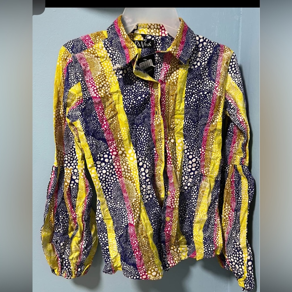 DaVinci Men's Multicolor Patterned Shirt